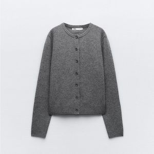 Zara 100% Wool Knit Cardigan